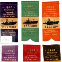 Souvenir ribbons for PNSY launchings, commissionings, etc.
